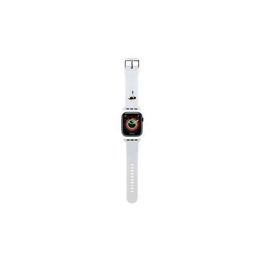 Karl Lagerfeld órapánt KLAWMSLKNH AppleWatch 38/40/41mm készülékhez 3D Rubber Karl Head fehér -  Apple Watch Szilikon Szíjak a Domshop kínálatából