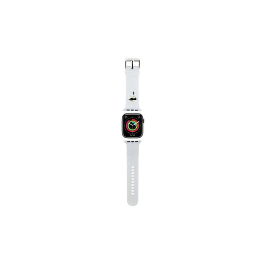 Karl Lagerfeld szíj KLAWLSLKNH Apple Watch 42/44/45/49mm készülékhez 3D Rubber Karl Head fehér -  Apple Watch Szilikon Szíjak a Domshop kínálatából