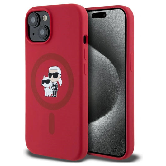 Karl Lagerfeld szilikon Karl&Choupette Heads Ring MagSafe tok iPhone 15 készülékhez piros -  iPhone 15 tok a Domshop kínálatából