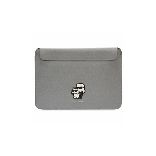 Karl Lagerfeld tok KLCS16SAKCPMG 16" Saffiano Karl&Choupette ezüst -  15-16" laptop táskák a Domshop kínálatából