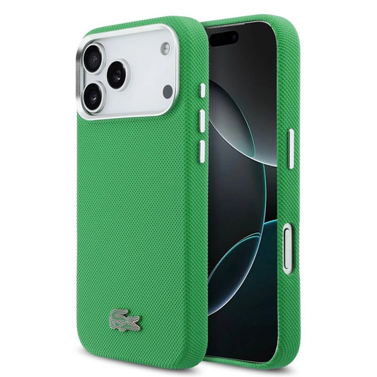 Lacoste Iconic Petit Pique Metal Logo MagSafe tok iPhone 17 Pro Max készülékhez zöld -  iPhone 17 Pro Max tok a Domshop kínálatából