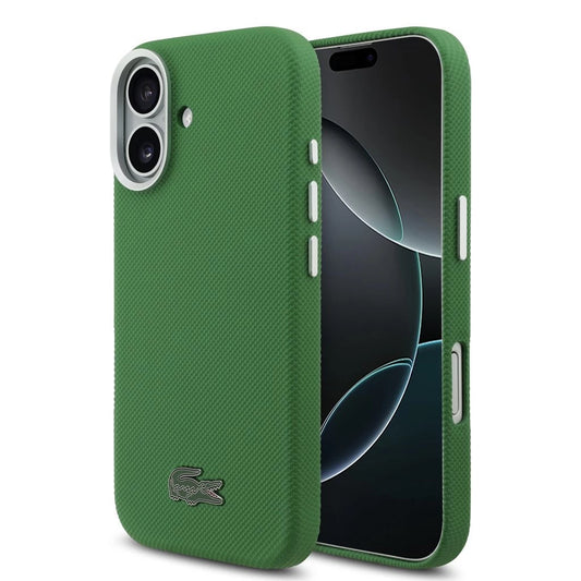 Lacoste Iconic Petit Pique Metal Logo MagSafe tok iPhone 17 készülékhez zöld -  iPhone 17 tok a Domshop kínálatából