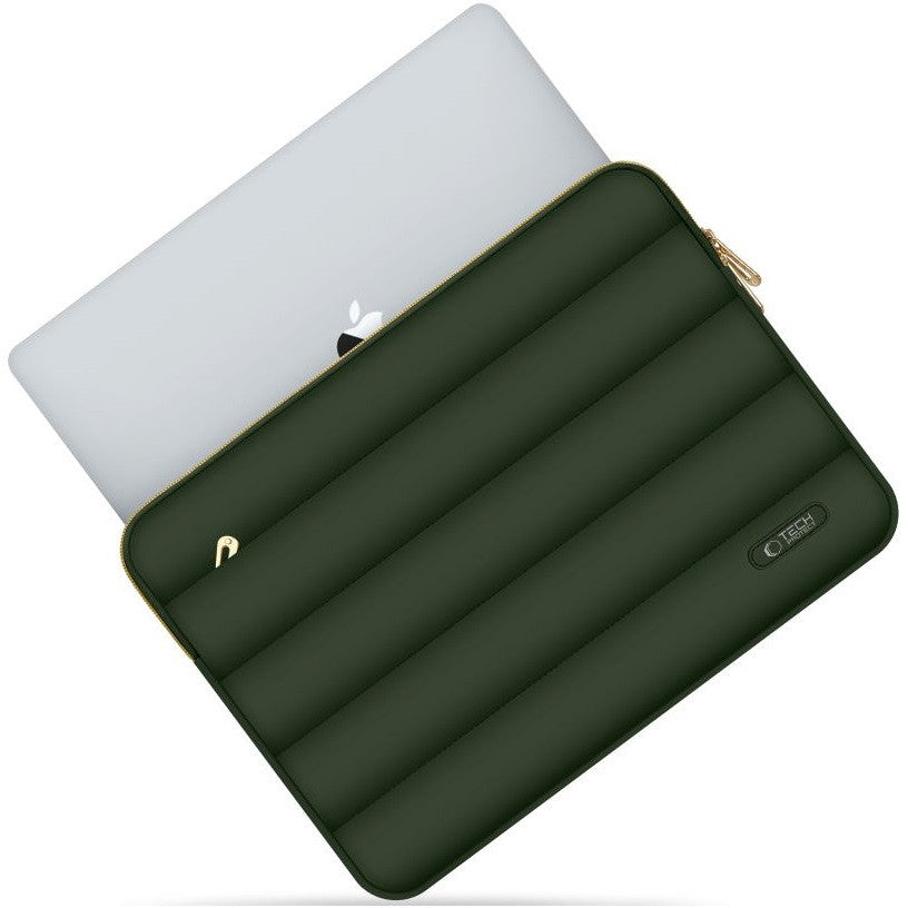 Laptop táska, 15 - 16" készülékhez, TP Puffy, sötétzöld -  15-16" laptop táskák a Domshop kínálatából