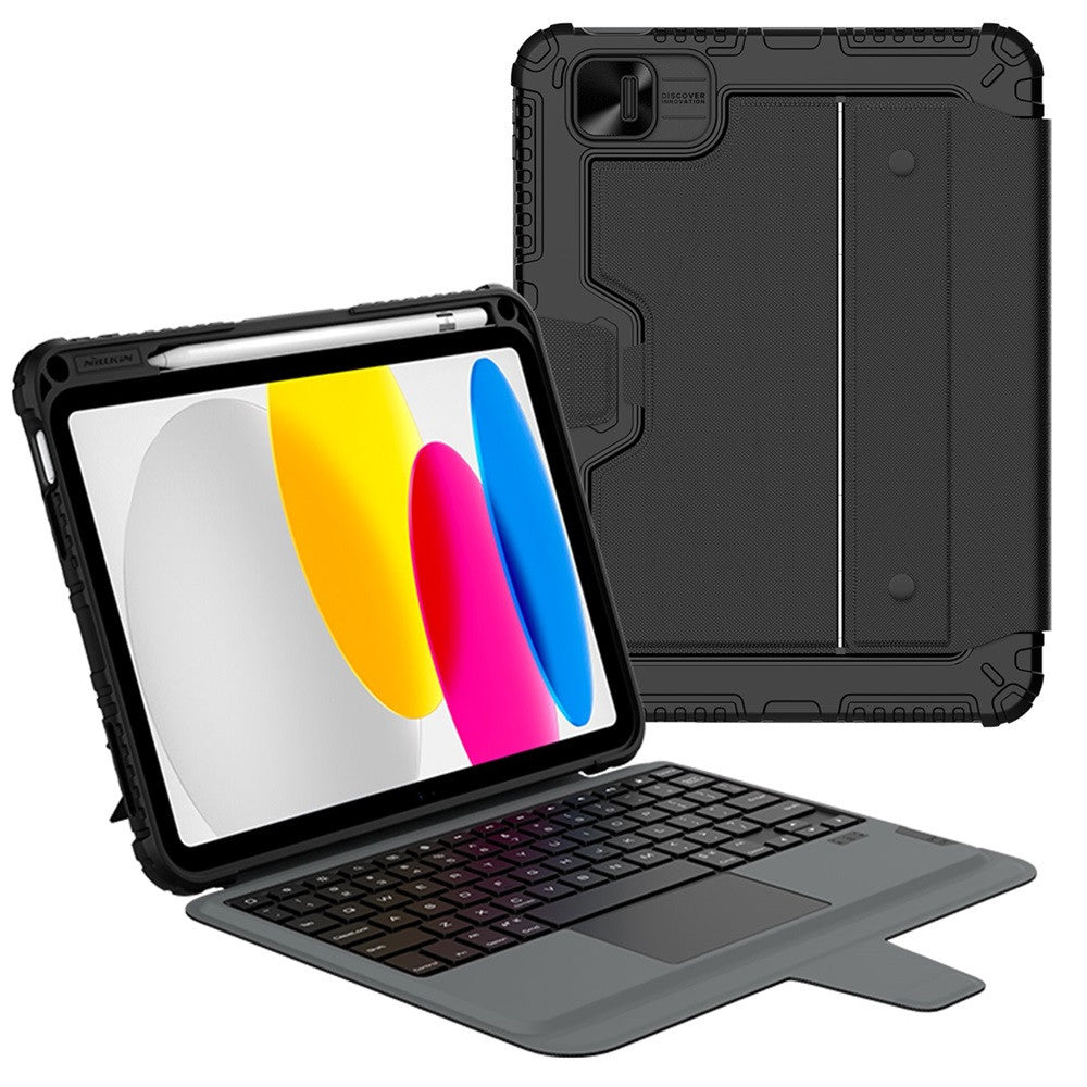 Nillkin Bumper Combo iPad 10.9 2022 / iPad 11 2025 kihajtható tok billentyűzettel, fekete -  iPad 10.9" (2022) és iPad 11" (2025) tok a Domshop kínálatából