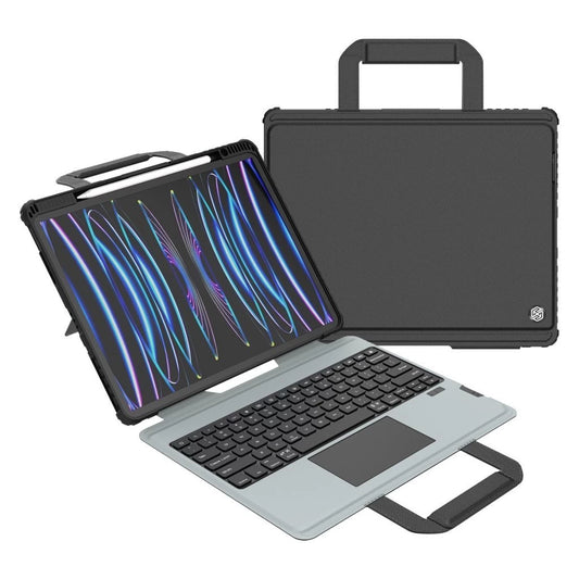 Nillkin Bumper GO billentyűzetes tok (Backlit Version) – iPad Pro 12.9 2020/2021/2022 és iPad Air 13 2024/2025 készülékhez fekete -  iPad Pro 12.9" (2020/2021/2022) tok a Domshop kínálatából