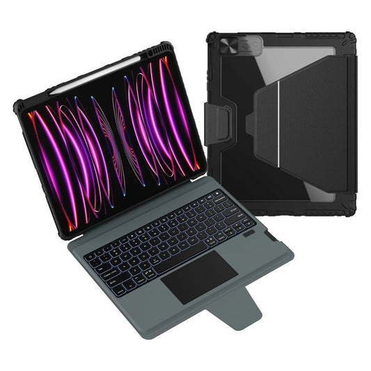 Nillkin Bumper Link billentyűzetes tok (Backlit Version) iPad Pro 12.9 (2020/2021/2022) és iPad Air 13 (2024/2025) készülékhez fekete -  iPad Pro 12.9" (2020/2021/2022) tok a Domshop kínálatából