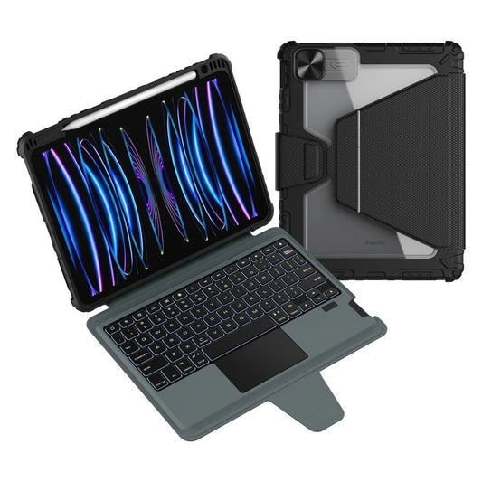 Nillkin Bumper Link billentyűzetes tok (háttérvilágításos verzió) – iPad Air 4/5/10.9 (2020/11/2024/2025) és iPad Pro 11 (2020/2021/2022) készülékhez fekete -  iPad Air 10.9" (2020/2022) és 11" (2024/2025) tok a Domshop kínálatából
