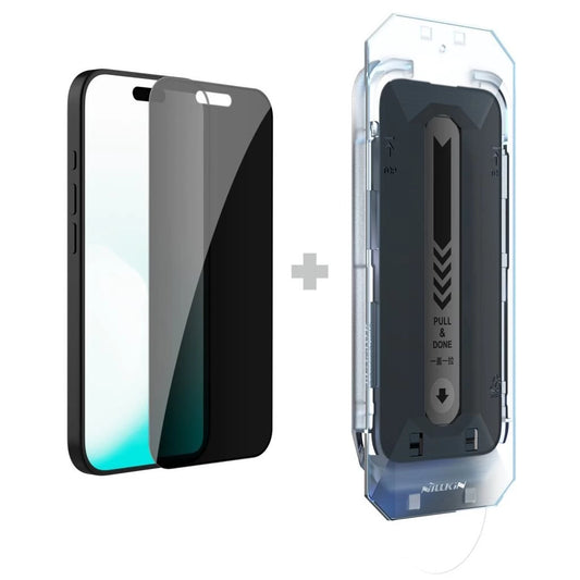 Nillkin Tempered Glass 0.25mm Guardian 2.5D kijelzővédő Apple iPhone 17 Pro készülékhez fekete (alkalmazóval) -  iPhone 17 Pro fólia a Domshop kínálatából