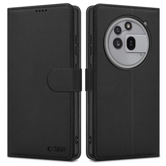 Nothing Phone 3a Pro, Oldalra nyíló tok, stand, mágnes csattal, TP Wallett, fekete -   a Domshop kínálatából