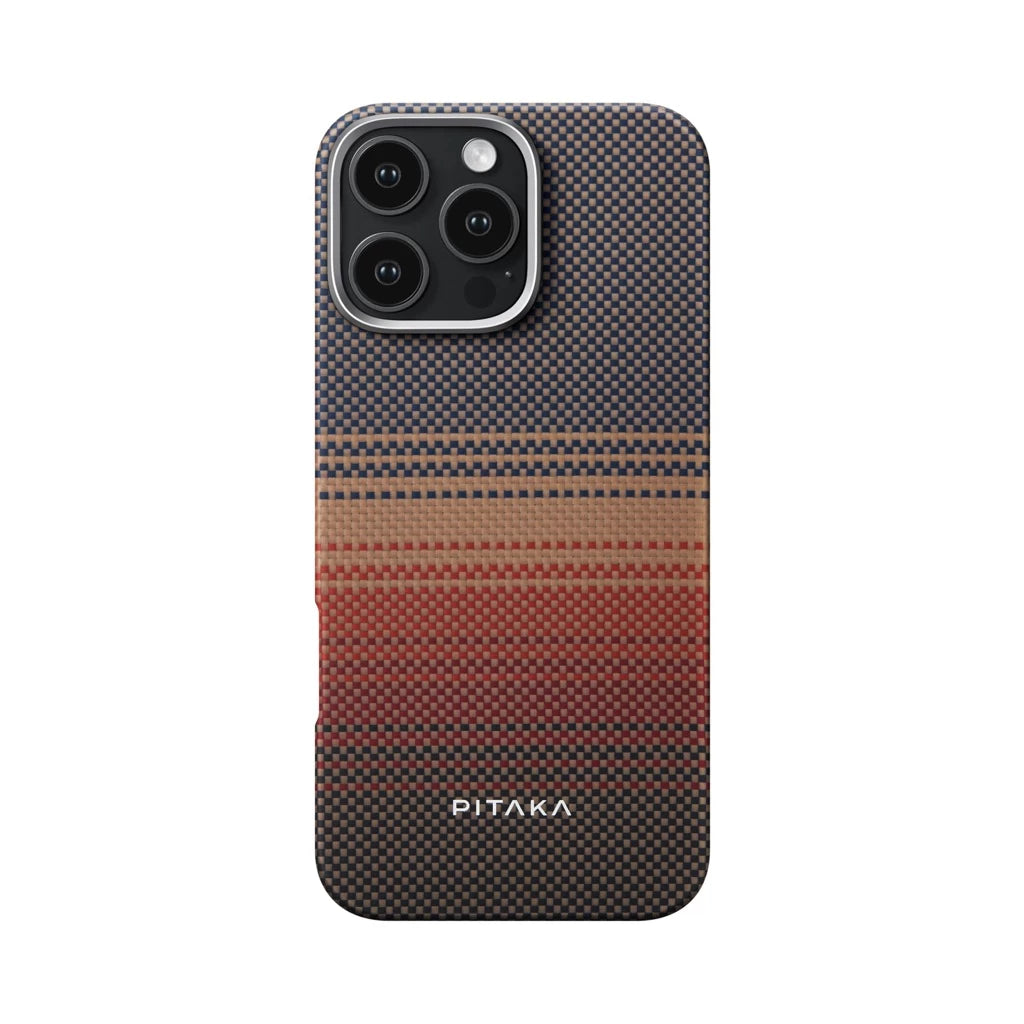 Pitaka Tactile Woven tok SUNSET Apple iPhone 16 Pro készülékhez - MagSafe rögzítéssel (KI1601SU) -  iPhone 16 Pro tok a Domshop kínálatából
