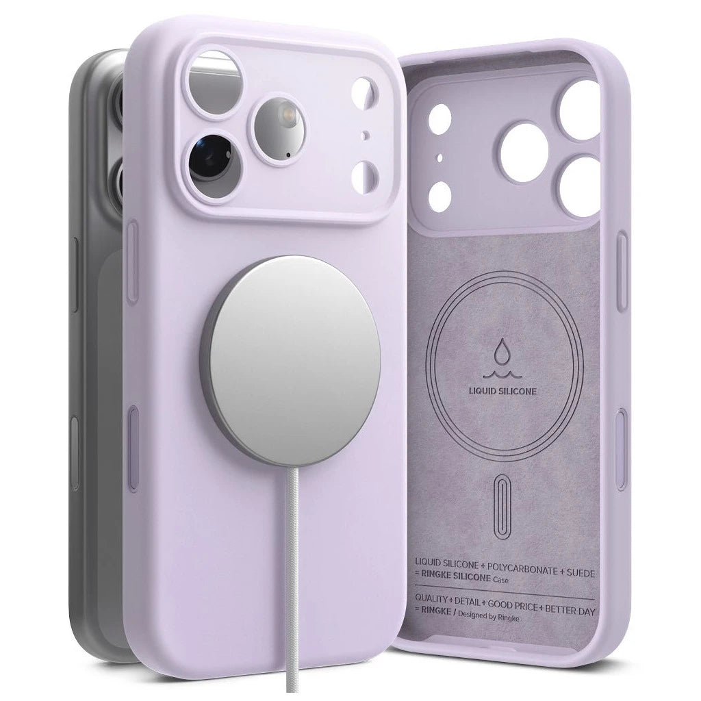 RINGKE szilikon magnetic MagSafe iPhone 17 Pro Max készülékhez tok világoslila -  iPhone 17 Pro Max tok a Domshop kínálatából