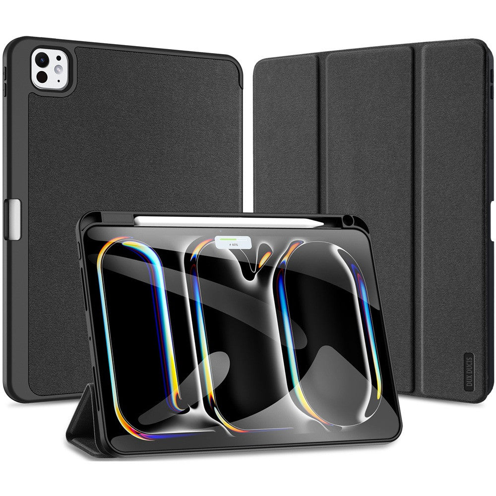 Apple iPad Pro 11 (2024), mappa tok, Smart Case, érintőceruza tartó, Dux Ducis Domo, fekete