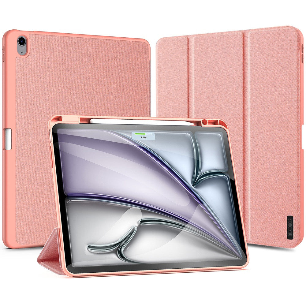 Apple iPad Air 13 (2024 / 2025), mappa tok, Smart Case, érintőceruza tartó, Dux Ducis Domo, rózsaszín