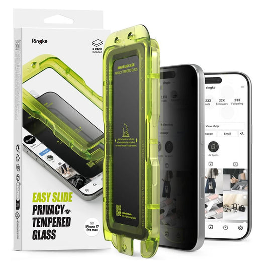 Ringke Easy Slide 2-PACK iPhone 17 Pro Max készülékhez Privacy üveg kijelzővédő -  iPhone 17 Pro Max fólia a Domshop kínálatából