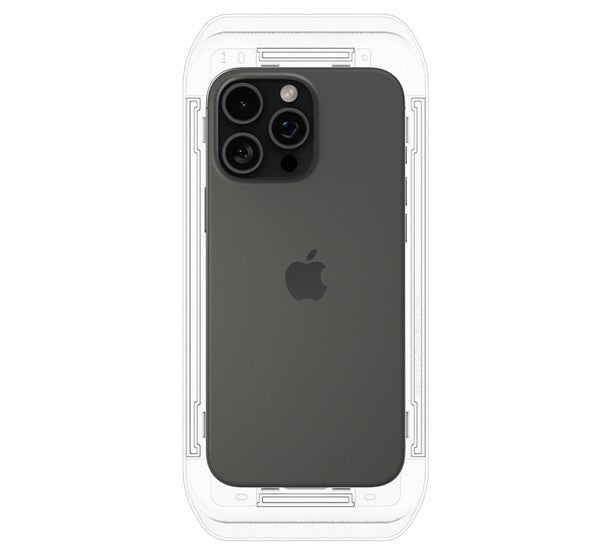 Apple iPhone 16 Pro / 17 / 17 Pro, Kijelzővédő fólia, ütésálló fólia (az íves részre is!), Tempered Glass (edzett üveg), Spigen Ez Fit HD, Clear