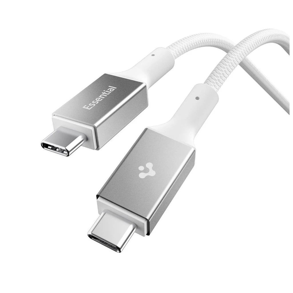 SPIGEN EB10010CC ESSENTIAL TYPE-C kábel 100W 100CM fehér -  USB-C kábel a Domshop kínálatából