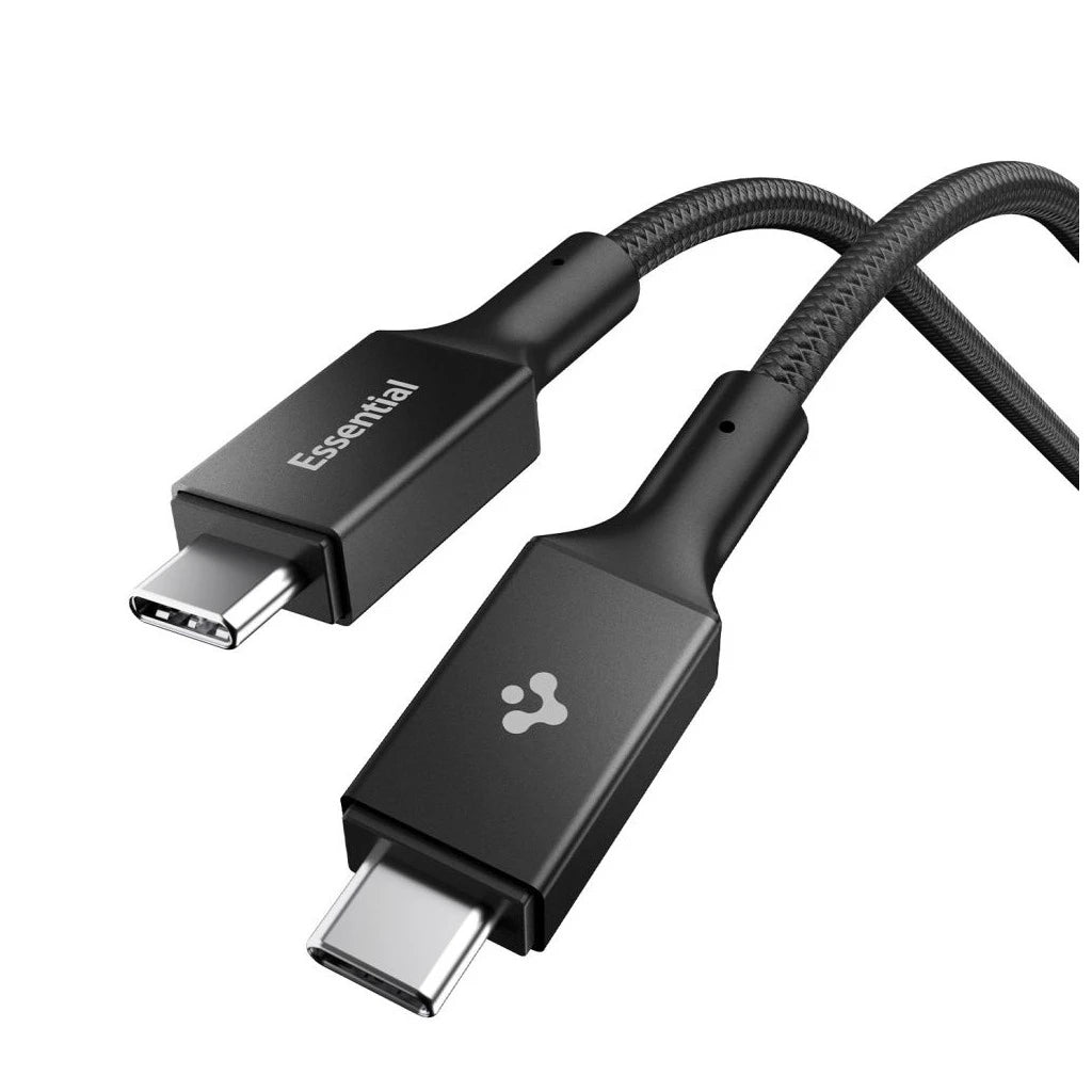 SPIGEN EB10015CC ESSENTIAL TYPE-C kábel 100W 150CM fekete -  USB-C kábel a Domshop kínálatából
