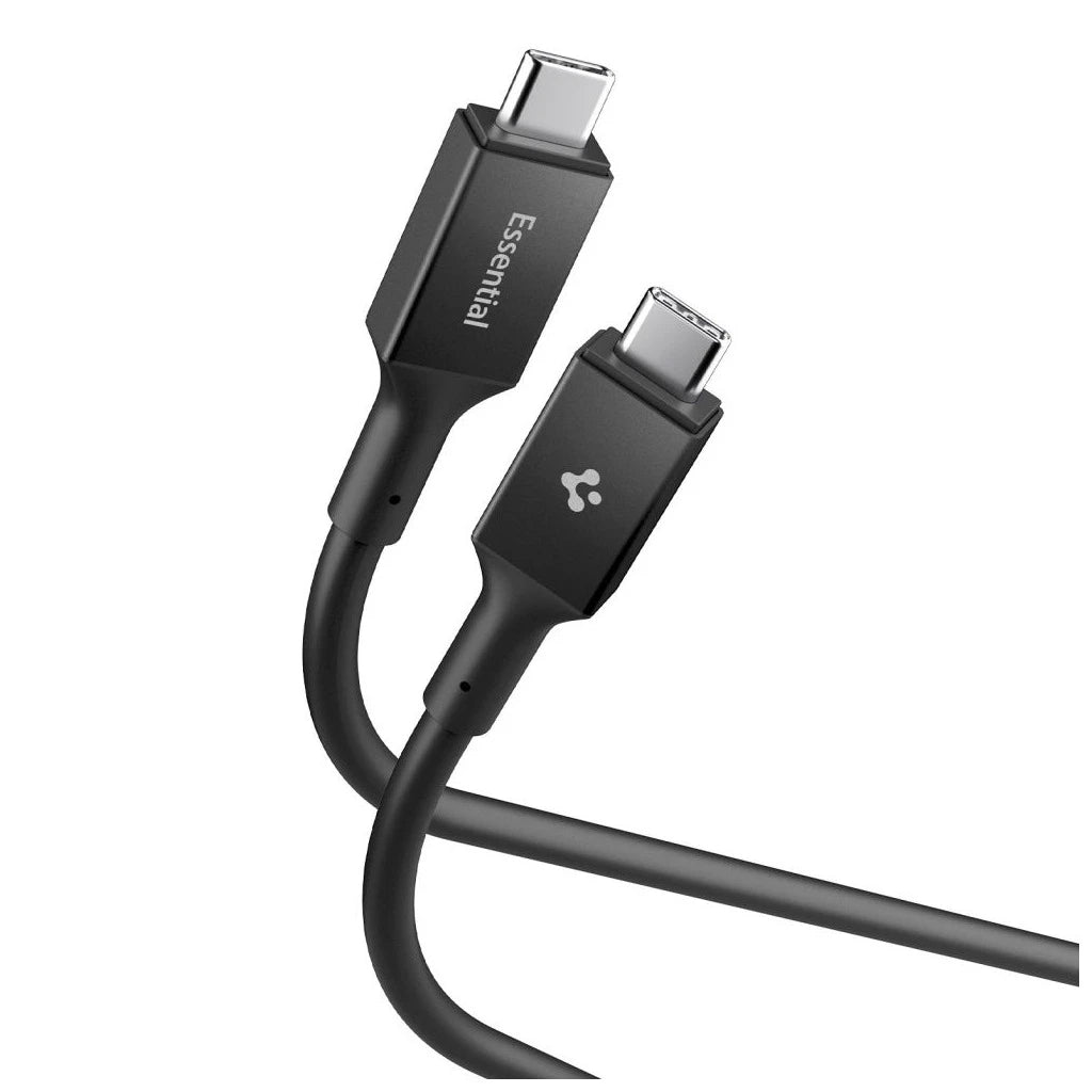 SPIGEN EB10020CC ESSENTIAL TYPE-C KÁBEL 100W 200CM fekete -  USB-C kábel a Domshop kínálatából
