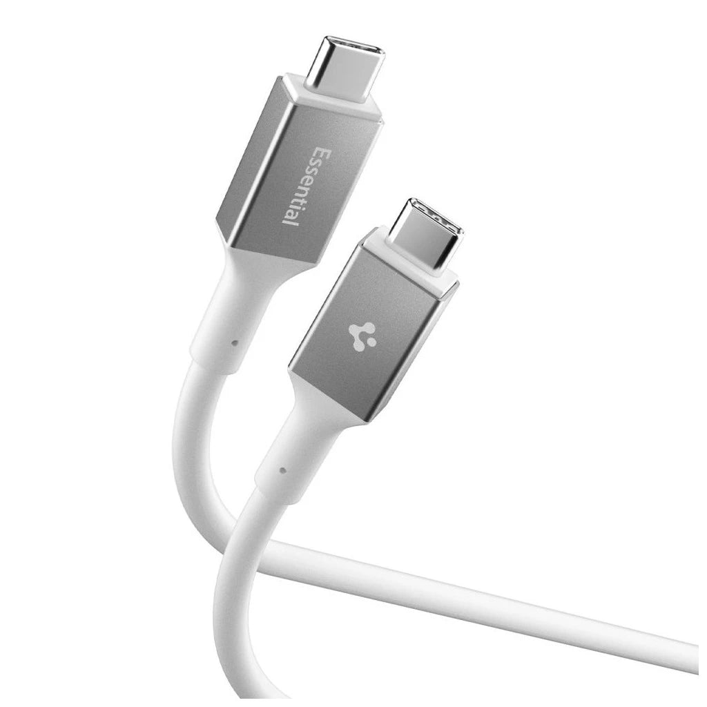 SPIGEN EB10020CC ESSENTIAL TYPE-C kábel 100W 200CM fehér -  USB-C kábel a Domshop kínálatából