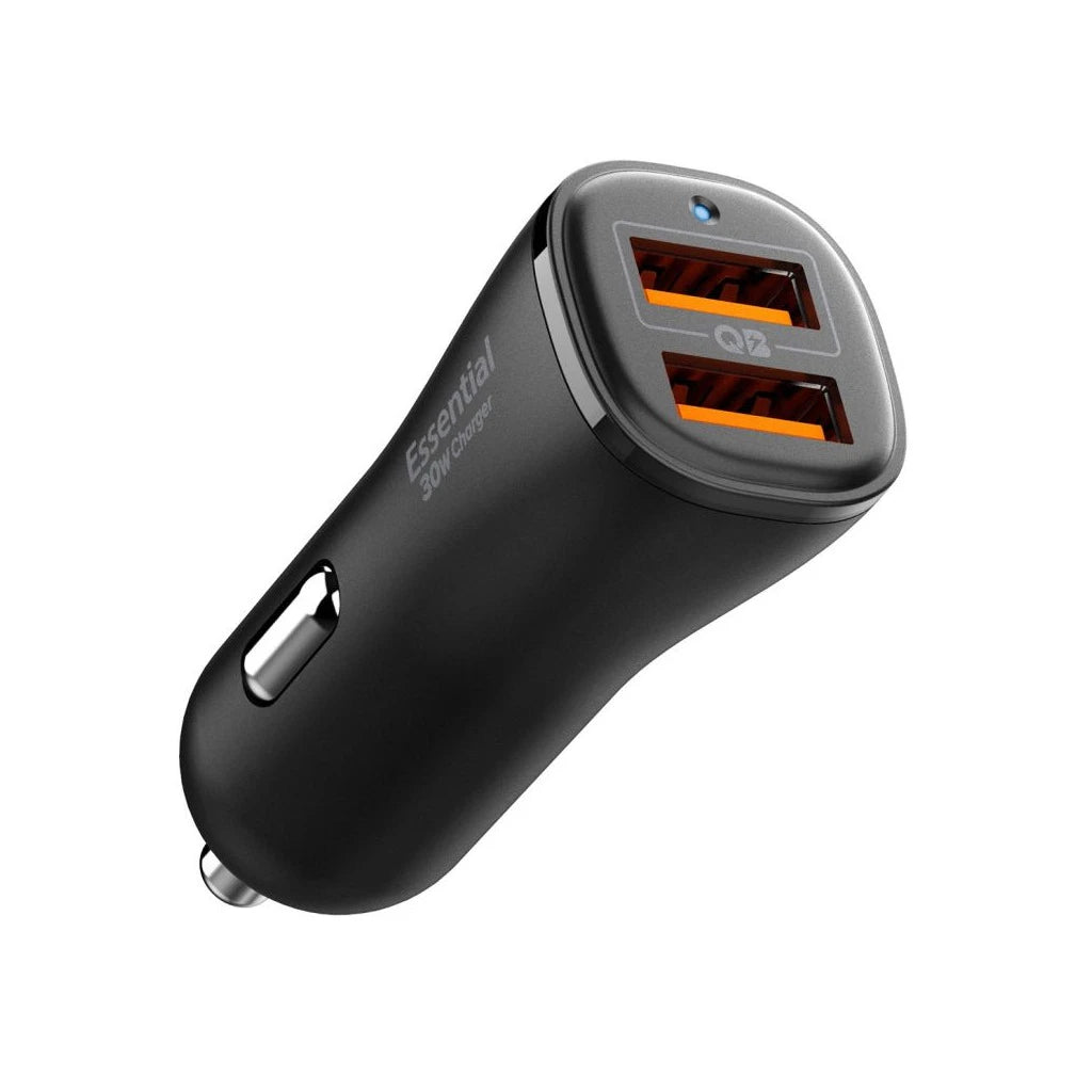 SPIGEN ESSENTIAL EV302 2-PORT autós töltő 30W fekete -  Autós töltő a Domshop kínálatából