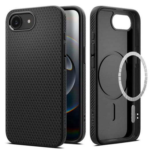 SPIGEN LIQUID AIR MAG MAGSAFE iPhone 16E készülékhez tok matt fekete -  iPhone 16e tok a Domshop kínálatából