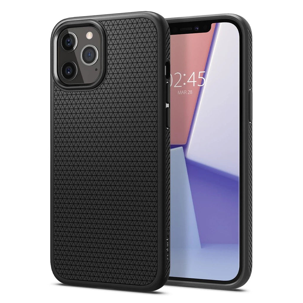 SPIGEN LIQUID AIR iPhone 12/12 Pro készülékhez tok, matte fekete -  iPhone 12/12 Pro tok a Domshop kínálatából