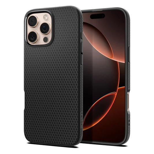 SPIGEN LIQUID AIR iPhone 16 Pro Max készülékhez tok matte fekete -  iPhone 16 Pro Max tok a Domshop kínálatából
