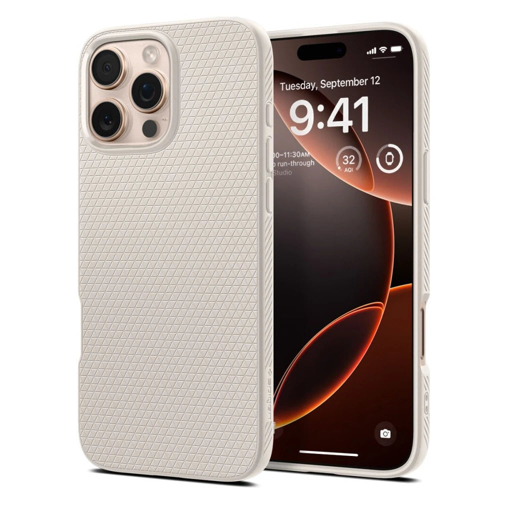 SPIGEN LIQUID AIR iPhone 16 Pro Max készülékhez tok természetes titán -  iPhone 16 Pro Max tok a Domshop kínálatából
