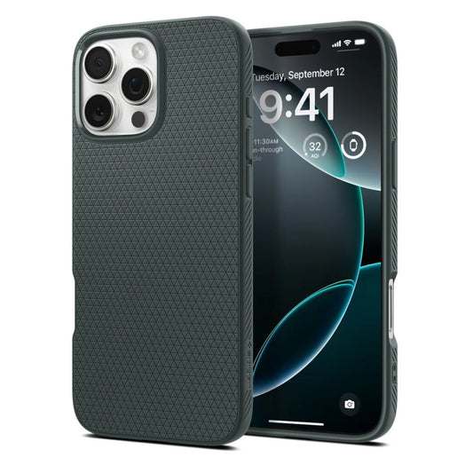 SPIGEN Liquid Air iPhone 16 Pro Max készülékhez – Abyss zöld -  iPhone 17 Air tok a Domshop kínálatából
