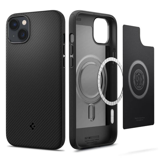 SPIGEN MAG ARMOR tok iPhone 14 Plus / 15 Plus készülékhez fekete -  iPhone 15 Plus tok a Domshop kínálatából