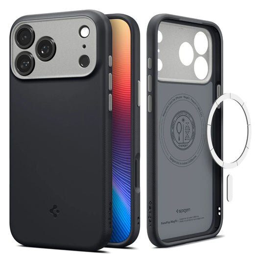 SPIGEN NANO POP MAG MAGSAFE iPhone 17 Pro készülékhez tok fekete szezámmag -  iPhone 17 Pro tok a Domshop kínálatából