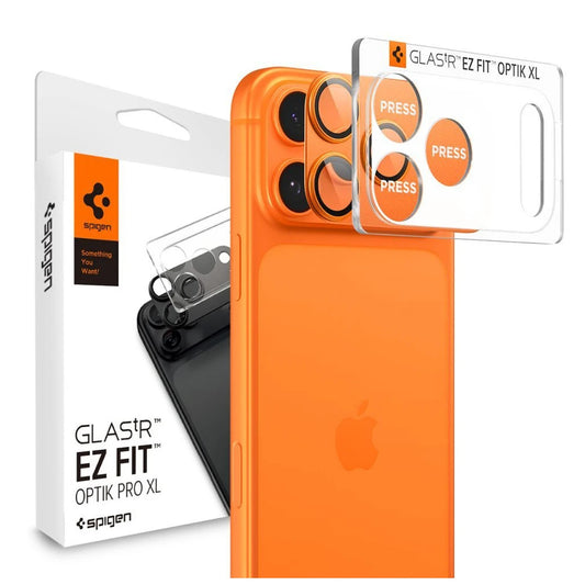 SPIGEN Optik Pro XL Glas.TR "EZ FIT" kameravédő iPhone 17 Pro Max készülékhez narancssárga -   a Domshop kínálatából