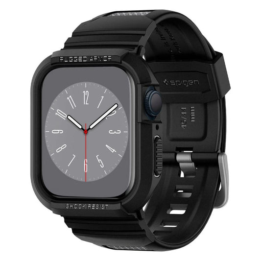 SPIGEN RUGGED ARMOR "PRO" Apple Watch 6/7/8/9/SE 1/2/3 készülékhez tok (44/45 MM) fekete -   a Domshop kínálatából
