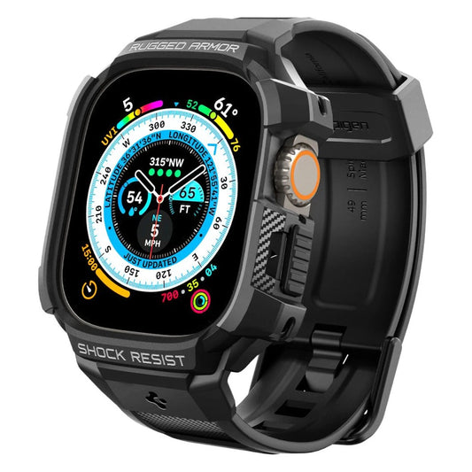 SPIGEN RUGGED ARMOR 'PRO' Apple Watch Ultra 1/2/3 (49 MM) készülékhez tok fekete -   a Domshop kínálatából