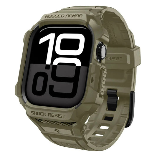 SPIGEN RUGGED ARMOR "PRO" V2 Apple Watch 10/11 (46 mm) készülékhez tok vintage khaki -  Apple Watch Tokok a Domshop kínálatából