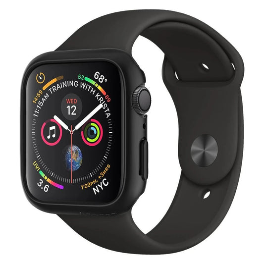 SPIGEN THIN FIT Apple Watch készülékhez tok 4 / 5 / 6 / SE 1 / 2 / 3 (44 MM) fekete -  Apple Watch Tokok a Domshop kínálatából