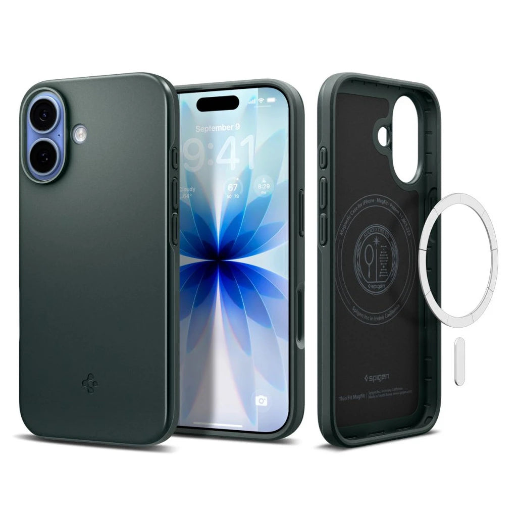 SPIGEN THIN FIT MAG MAGSAFE iPhone 17 készülékhez tok Abyss zöld -  iPhone 17 tok a Domshop kínálatából
