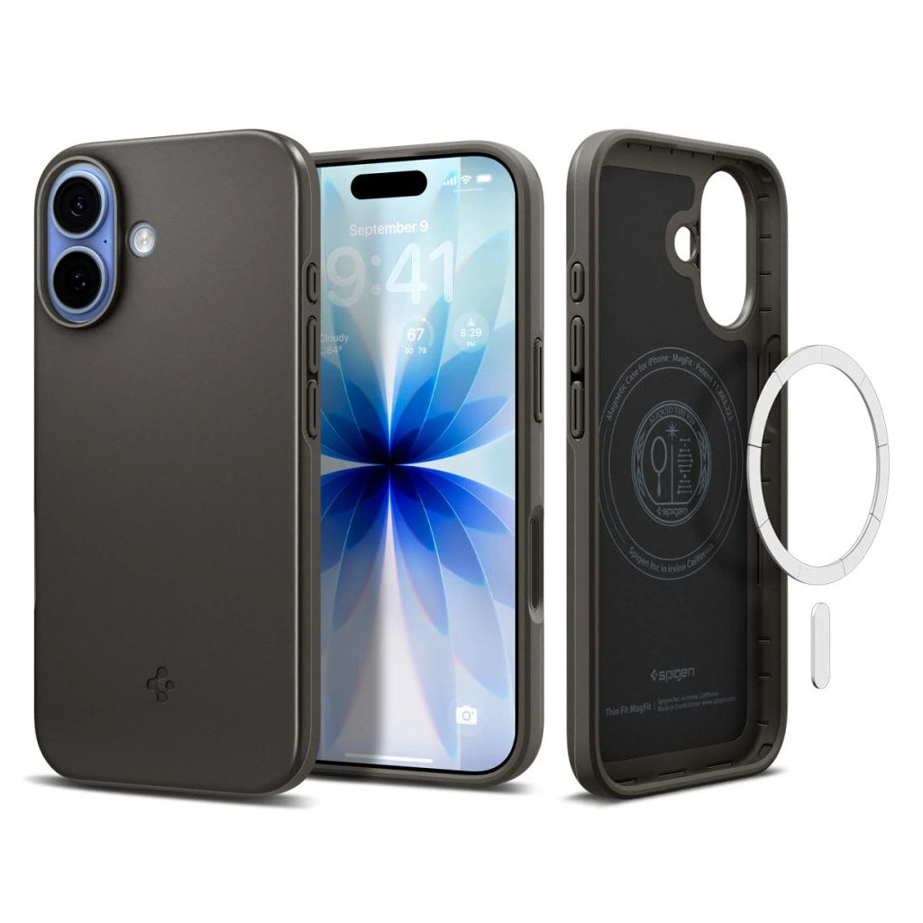SPIGEN THIN FIT MAG MAGSAFE iPhone 17 készülékhez tok fegyvermetszürke -  iPhone 17 tok a Domshop kínálatából