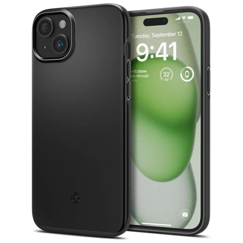 SPIGEN THIN FIT iPhone 15 Plus készülékhez tok fekete -  iPhone 15 Plus tok a Domshop kínálatából