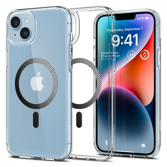 SPIGEN ULTRA HYBRID MAG MAGSAFE iPhone 14 Plus / 15 Plus készülékhez tok Carbon Fiber -  iPhone 15 Plus tok a Domshop kínálatából