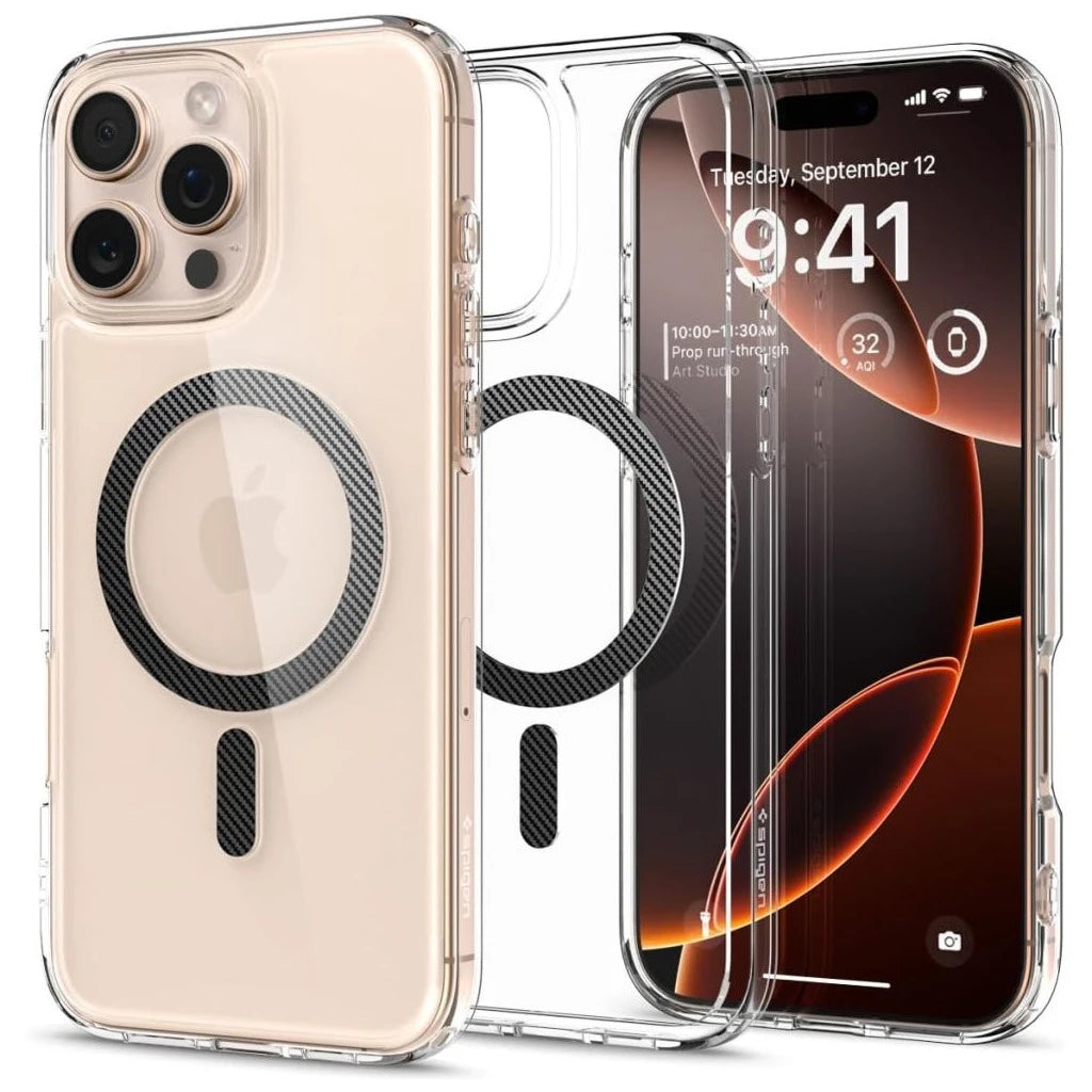 SPIGEN ULTRA HYBRID MAG MAGSAFE iPhone 16 Pro Max készülékhez tok, CARBON FIBER -  iPhone 16 Pro Max tok a Domshop kínálatából