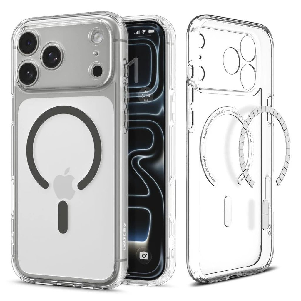 SPIGEN ULTRA HYBRID MAG MAGSAFE iPhone 17 Pro Max tok készülékhez átlátszó/grafit -  iPhone 17 Pro Max tok a Domshop kínálatából
