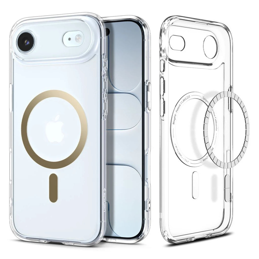 SPIGEN ULTRA HYBRID MAG MAGSAFE iPhone Air készülékhez tok átlátszó/arany -  iPhone 17 Air tok a Domshop kínálatából