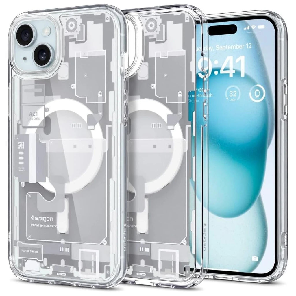 SPIGEN ULTRA HYBRID MAG MAGSAFE tok iPhone 15 Plus készülékhez ZERO ONE fehér -  iPhone 15 Plus tok a Domshop kínálatából