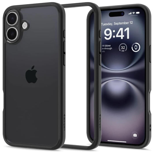 SPIGEN ULTRA HYBRID iPhone 16 tok készülékhez fekete -  iPhone 16 tok a Domshop kínálatából