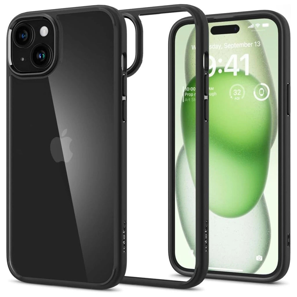 SPIGEN Ultra Hybrid iPhone 15 Plus készülékhez tok matt fekete -  iPhone 15 Plus tok a Domshop kínálatából