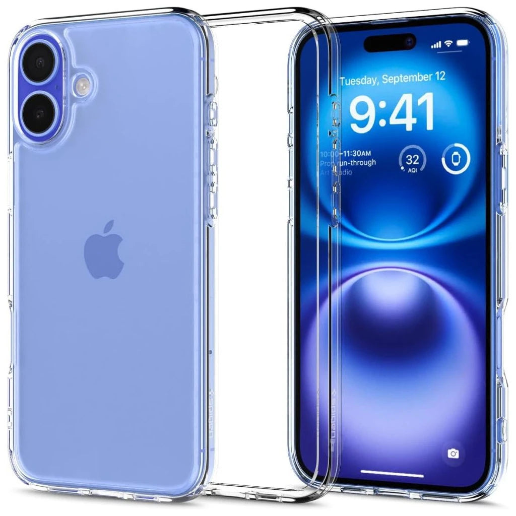 SPIGEN Ultra Hybrid iPhone 16 készülékhez Crystal Clear tok -  iPhone 16 tok a Domshop kínálatából