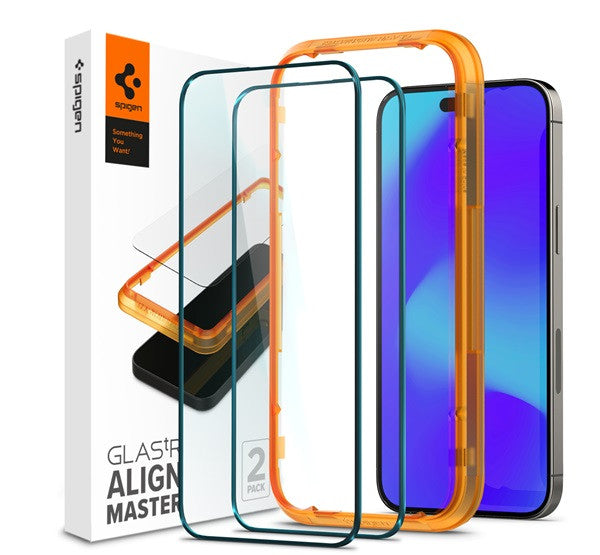 Spigen AlignMaster Glas.tR Apple iPhone 14 Pro Max Tempered kijelzővédő fólia (2db) -  iPhone 14 Pro Max fólia a Domshop kínálatából