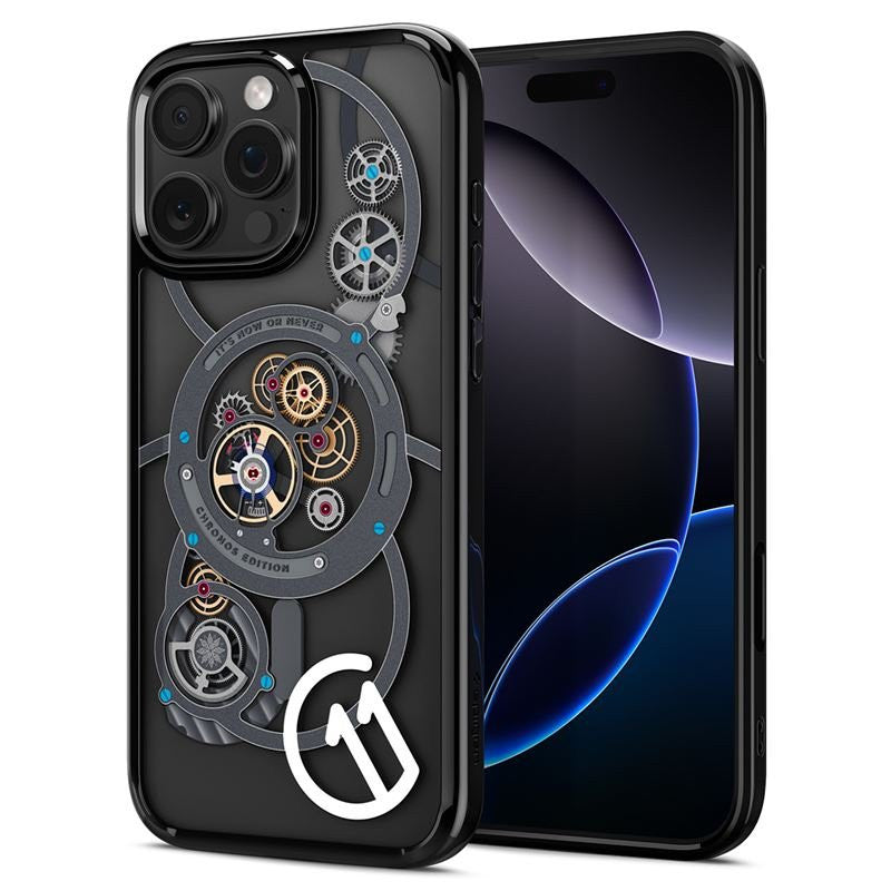 Spigen C11 Series Chronos Edition Magfit Apple iPhone 16 Pro tok, MagSafe, fekete ACS09193 -  iPhone 16 Pro tok a Domshop kínálatából