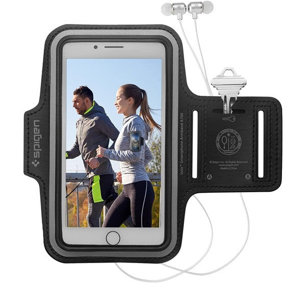 Spigen Dynamic Shield karra rögzíthető telefon tartó, karpánt 6,7" átmérőig, fekete -   a Domshop kínálatából